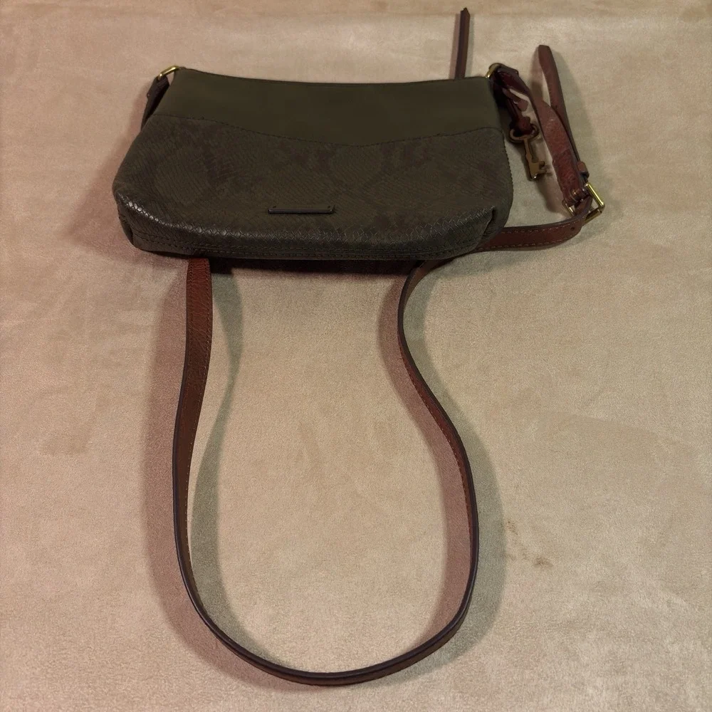 Fossil Purse Leather Handbag Women Green